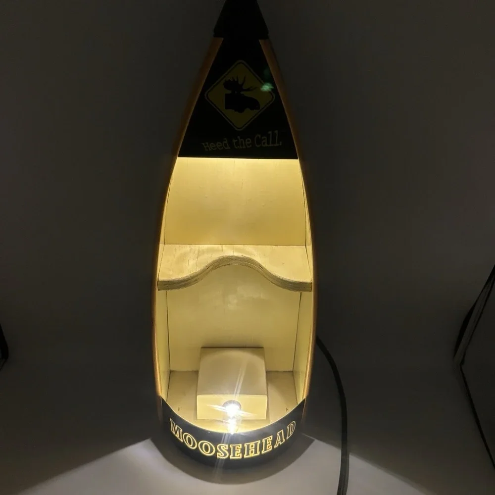 Moose‎ Head Promotional Beer Canoe Lighted Display Shelf